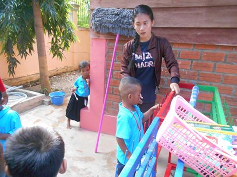 Los niños del Kindergarten de Poipet