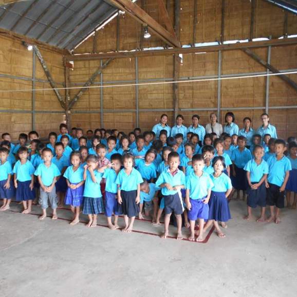 The children of the Poipet Kindergarten